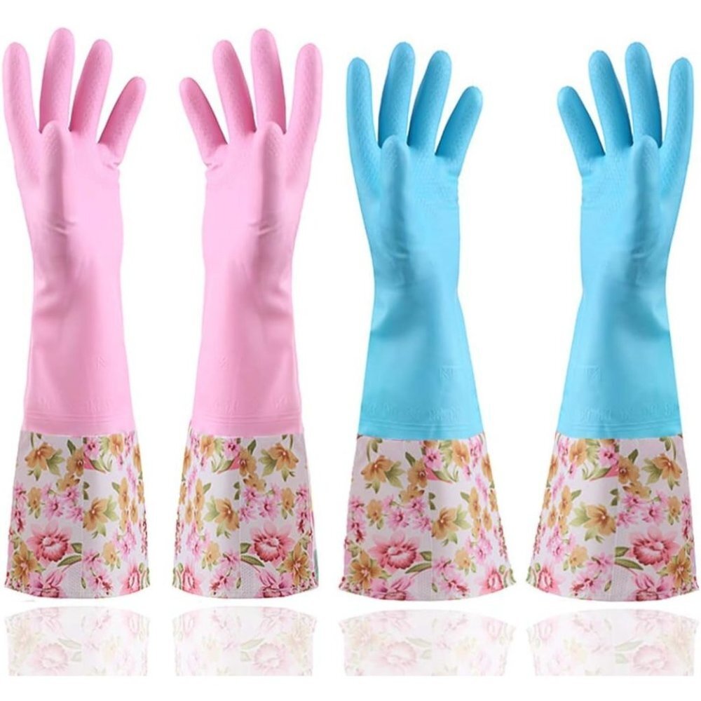 NEW KINGFINGER Rubber‎ Latex Waterproof Household Cleaning Gloves Size L